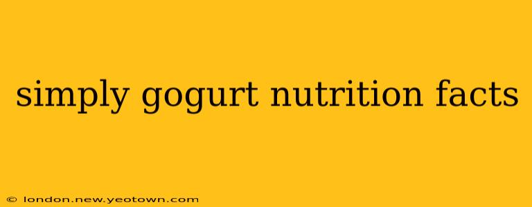 simply gogurt nutrition facts