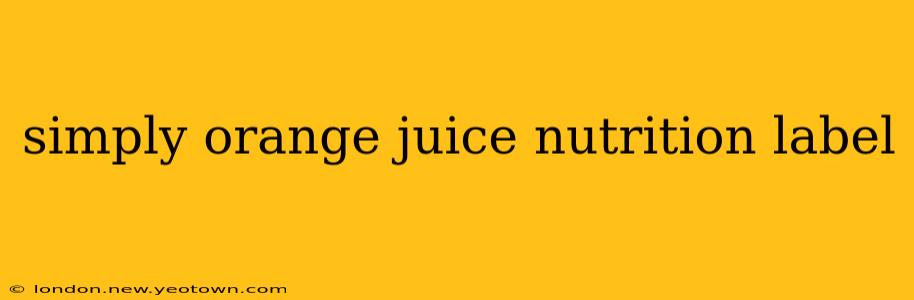 simply orange juice nutrition label