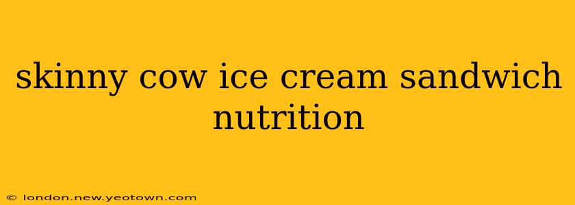 skinny cow ice cream sandwich nutrition