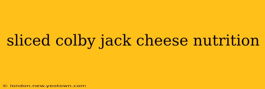 sliced colby jack cheese nutrition