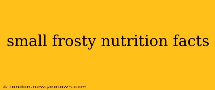 small frosty nutrition facts
