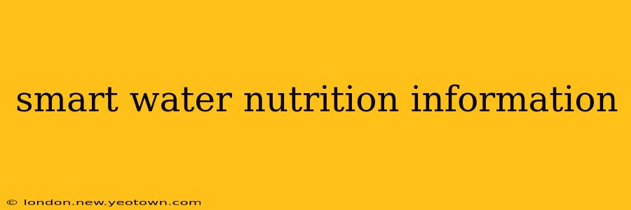 smart water nutrition information