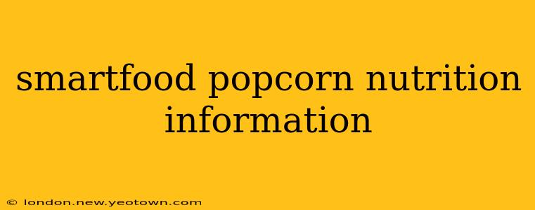 smartfood popcorn nutrition information