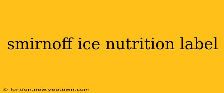 smirnoff ice nutrition label