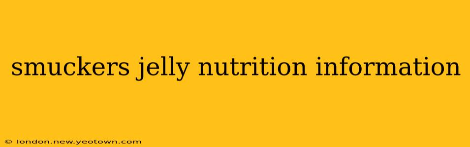 smuckers jelly nutrition information