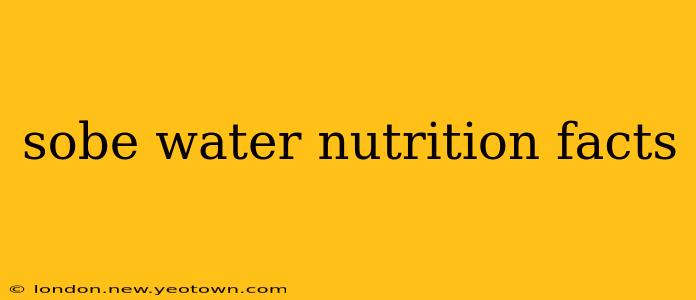 sobe water nutrition facts