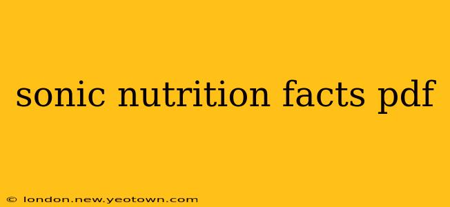sonic nutrition facts pdf