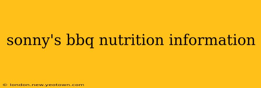 sonny's bbq nutrition information