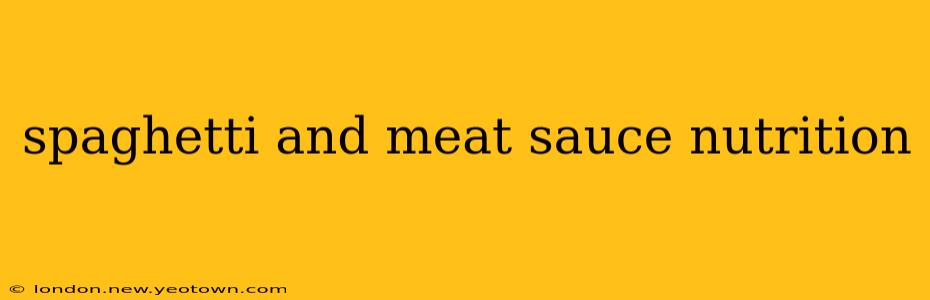 spaghetti and meat sauce nutrition
