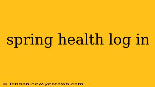 spring health log in