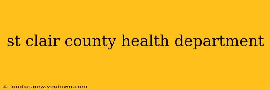 st clair county health department