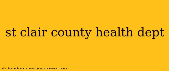 st clair county health dept