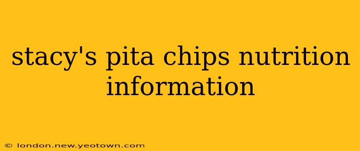 stacy's pita chips nutrition information
