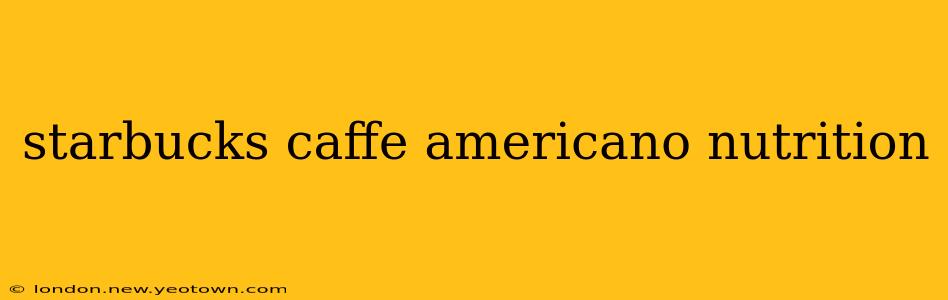 starbucks caffe americano nutrition