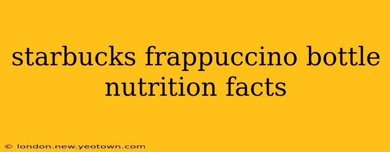 starbucks frappuccino bottle nutrition facts