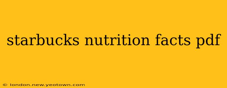 starbucks nutrition facts pdf