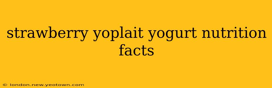 strawberry yoplait yogurt nutrition facts