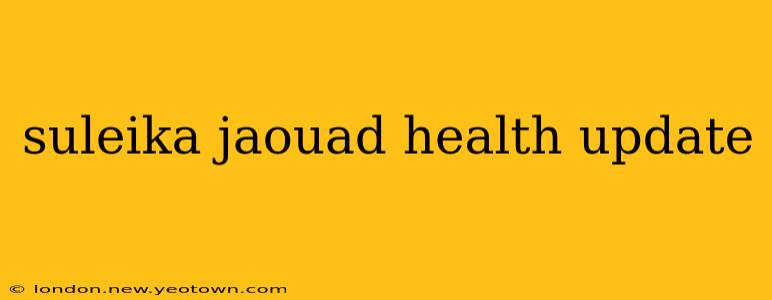 suleika jaouad health update