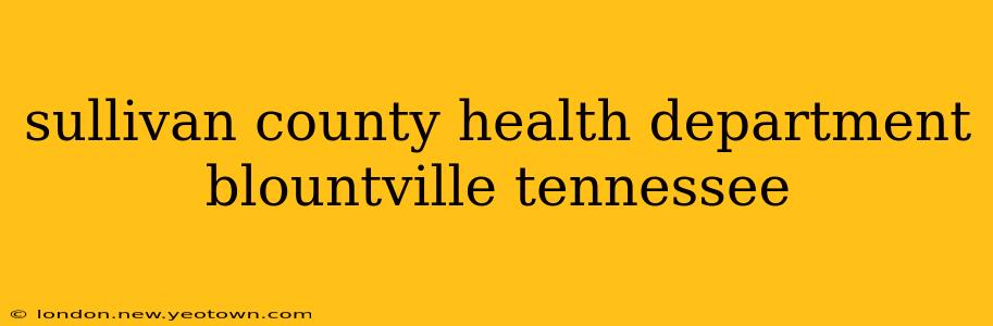 sullivan county health department blountville tennessee