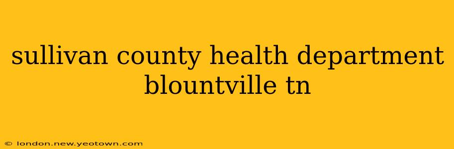 sullivan county health department blountville tn