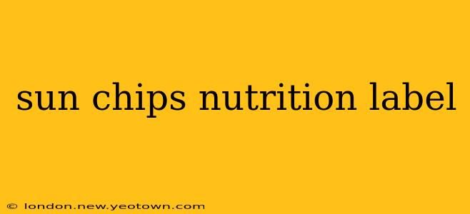 sun chips nutrition label