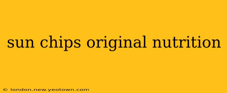 sun chips original nutrition