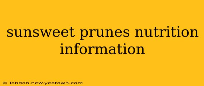 sunsweet prunes nutrition information