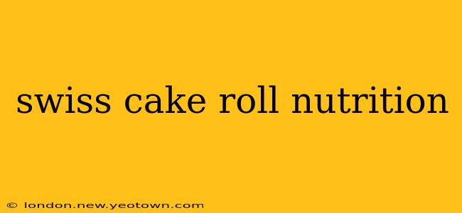 swiss cake roll nutrition