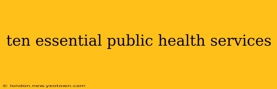 ten essential public health services