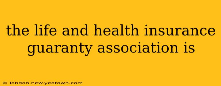 the life and health insurance guaranty association is