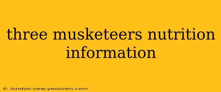 three musketeers nutrition information