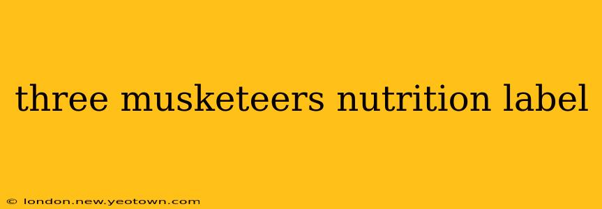 three musketeers nutrition label