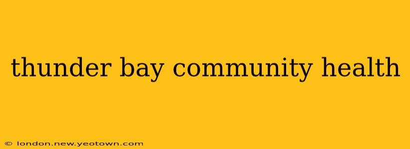 thunder bay community health
