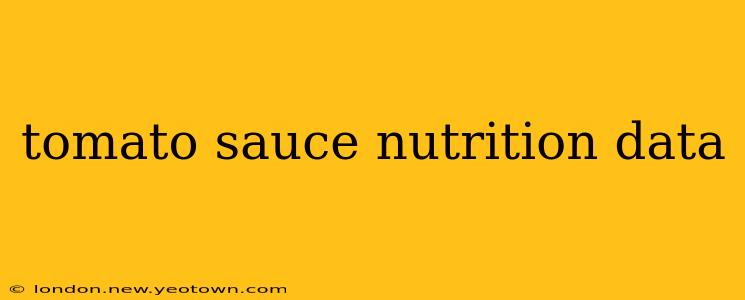 tomato sauce nutrition data
