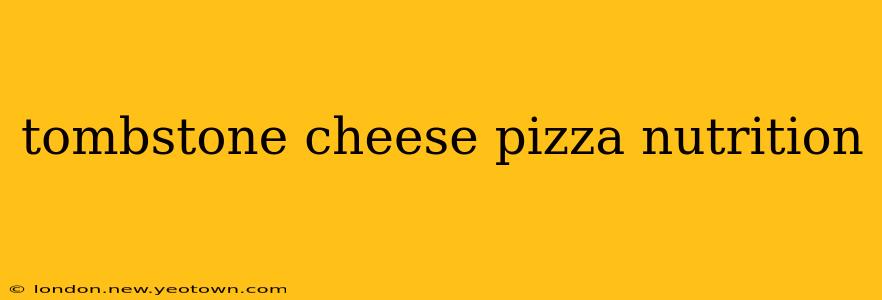 tombstone cheese pizza nutrition