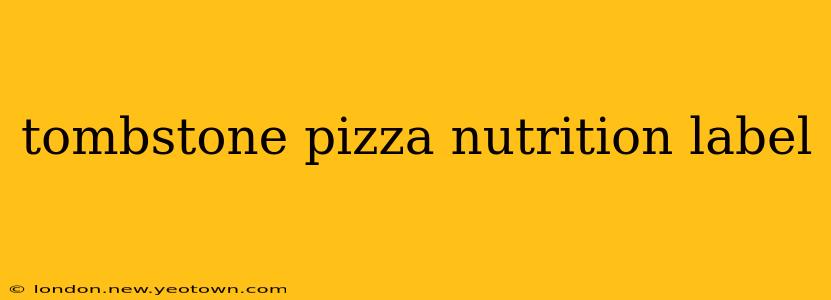 tombstone pizza nutrition label