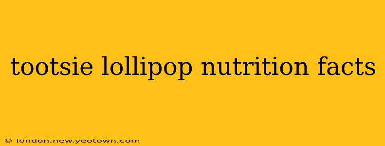 tootsie lollipop nutrition facts