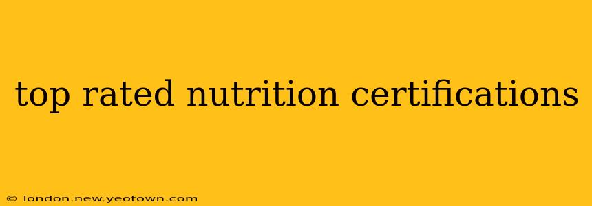 top rated nutrition certifications