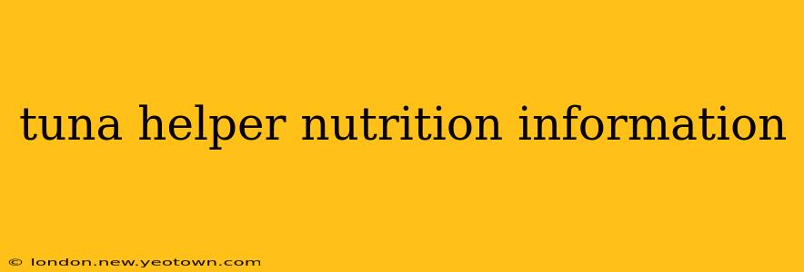 tuna helper nutrition information