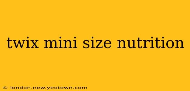 twix mini size nutrition