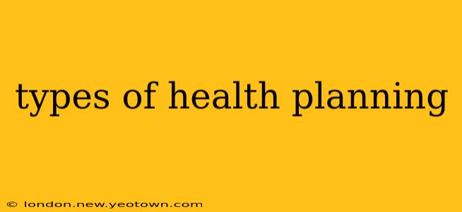 types of health planning
