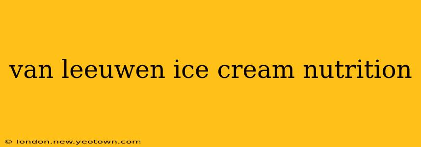 van leeuwen ice cream nutrition
