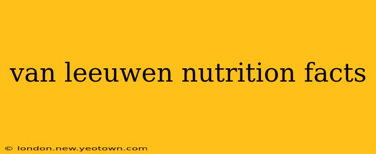 van leeuwen nutrition facts