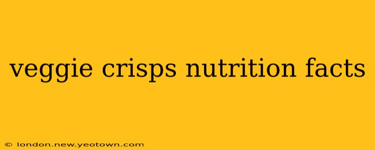 veggie crisps nutrition facts