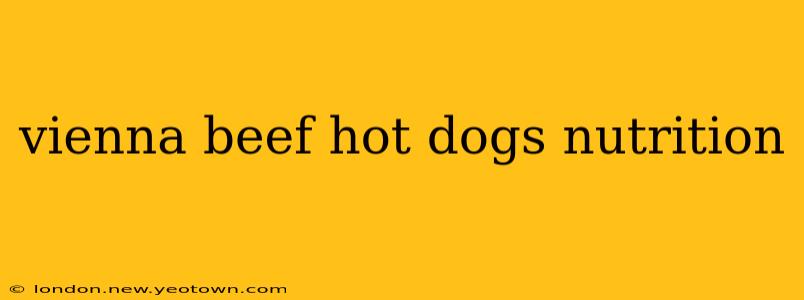 vienna beef hot dogs nutrition