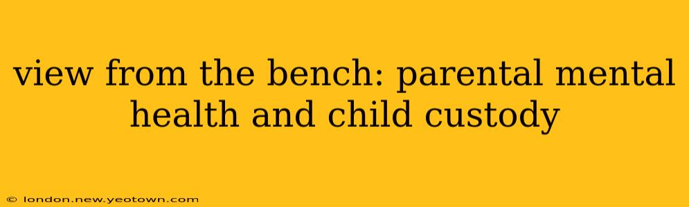 view from the bench: parental mental health and child custody