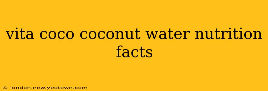 vita coco coconut water nutrition facts