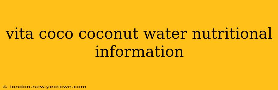 vita coco coconut water nutritional information