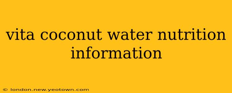 vita coconut water nutrition information