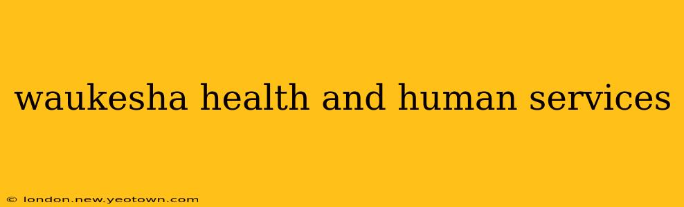 waukesha health and human services
